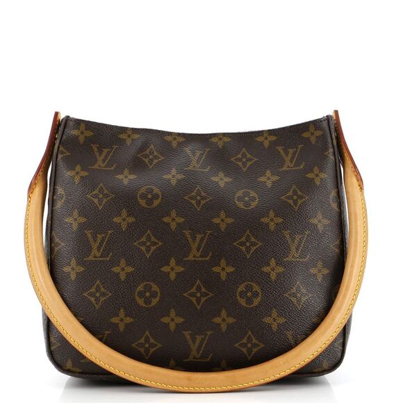 Louis Vuitton Looping Handbag Monogram Canvas MM Brown